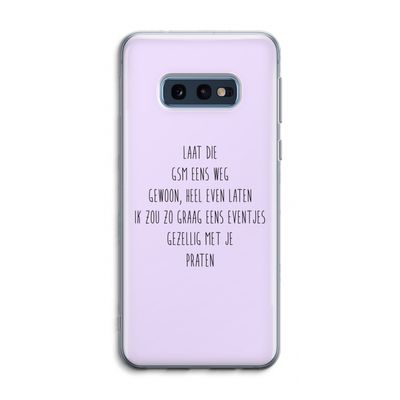 GSM: Samsung Galaxy S10e Transparant Hoesje