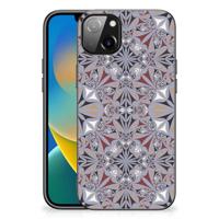 iPhone 14 Plus Marmeren Print Telefoonhoesje Flower Tiles