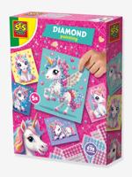 Diamant schilderij eenhoorn set met zelfklevende stickers SES Creative meerkleurig
