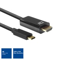 ACT AC7315 video kabel adapter 2 m USB Type-C HDMI Type A (Standaard) Zwart - thumbnail