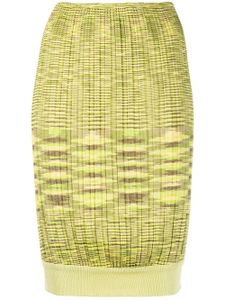 Missoni Pre-Owned jupe en maille nervurée à taille haute - Vert