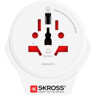 Skross 1.500266 netstekker adapter Type F Universeel Wit