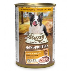 Stuzzy Monoprotein kip nat hondenvoer 400 gram 4 dozen (24 x 400 g)