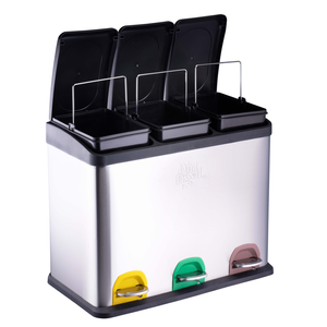 Pedal Bin 3x15L 4pc DD