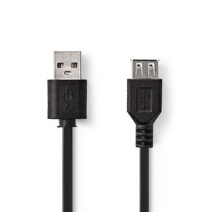 Nedis USB-Kabel | USB-A Male | USB-A Female | 480 Mbps | 0.2 m | 1 stuks - CCGP60010BK02 CCGP60010BK02