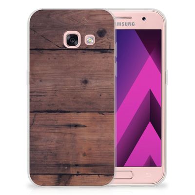Samsung Galaxy A3 2017 Bumper Hoesje Old Wood Samsung Galaxy A3 2017 Bumper Hoesje Old Wood