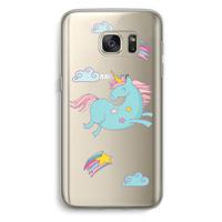 Vliegende eenhoorn: Samsung Galaxy S7 Transparant Hoesje