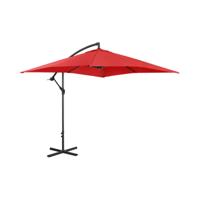 Zweefzweefparasol - rood - rechthoekig - 250 x 250 cm - kantelbaar