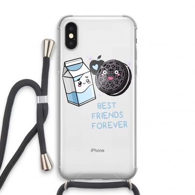 Best Friend Forever: iPhone XS Transparant Hoesje met koord
