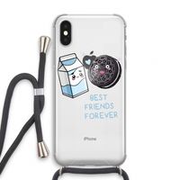Best Friend Forever: iPhone XS Transparant Hoesje met koord