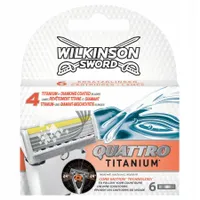 Wilkinson Navulmesjes Quattro Titanium Diamond - 6 stuks - thumbnail