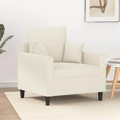 Fauteuil 60 cm fluweel crmekleurig
