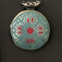 Tweezijdige Hanger Vishravajra/Ogen van Boeddha (Ø 3,2 cm)