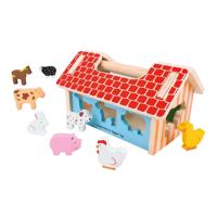 Bigjigs houten boerderij vorm sorteerbox