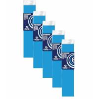 Crepe papier platte vellen - 5x - fluor blauw - 250 x 50 cm - Knutselen met papier - Knutselspullen