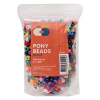 Colorations - pony kralen standaard 6x9 mm, 1000st.