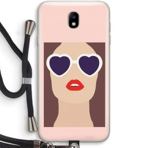 Red lips: Samsung Galaxy J7 (2017) Transparant Hoesje met koord