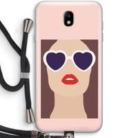 Red lips: Samsung Galaxy J7 (2017) Transparant Hoesje met koord