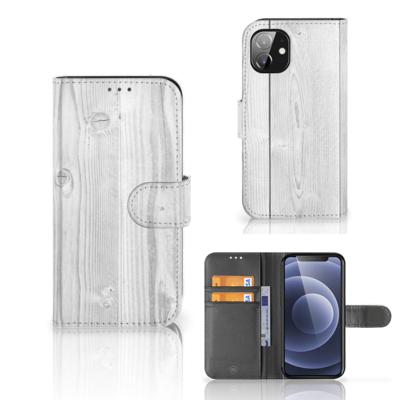 Apple iPhone 12 Mini | Book Style Case | White Wood