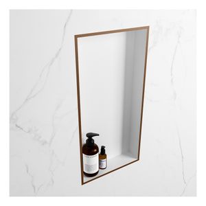 Wandnis Solid Surface Easy | In- en opbouw | 30x60x8 cm | 1 vak | Rust/Talc