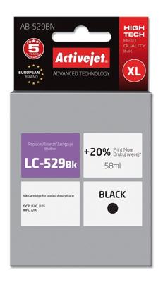 Activejet AB-529BN inkt (vervangt Brother LC529BK; Supreme; 58 ml; zwart)