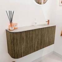 Toiletmeubel Mondiaz Joya Dlux | 91.6 cm | Meubelkleur Dusk | Faye wastafel Ostra Wasbak Rechts | 1 kraangat