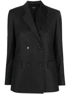 Theory blazer en laine vierge à boutonnière croisée - Gris