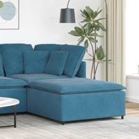 Modulaire bank voetenbank module blauw 100x100x48 cm
