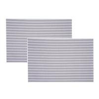 Cosy & Trendy Placemats rechthoekig - 8x - geweven beige/wit - 30 x 45 cm - Tafel dekken