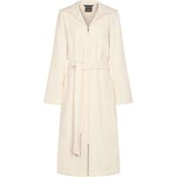 Cawö Cawo Dames Badjas met Capuchon en Ritssluiting 837 champagne 36/38