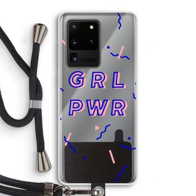 GRL PWR: Samsung Galaxy S20 Ultra Transparant Hoesje met koord