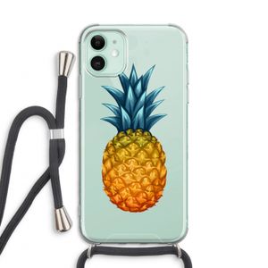 Grote ananas: iPhone 11 Transparant Hoesje met koord