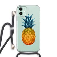 Grote ananas: iPhone 11 Transparant Hoesje met koord