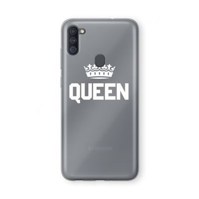 Queen zwart: Samsung Galaxy A11 Transparant Hoesje