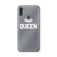 Queen zwart: Samsung Galaxy A11 Transparant Hoesje