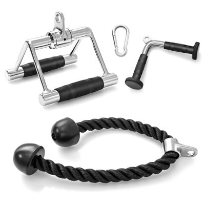 Accessoireset voor Kabelkrachtmachine Trekaccessoires V-Vormig Drukhandvat Triceps Touw Dubbel D Handvat voor Sportschool Thuis