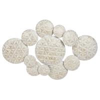 Decoratieve figuren Home ESPRIT Wit Gouden Cirkels Decapé 102 X 7 X 74 CM