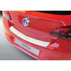 Bumper beschermer passend voor Opel Corsa E 3/5 deurs 12/2014- Zilver 'Ribbed' GRRBP963S