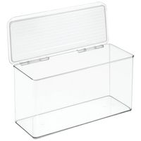 iDesign - Opbergbox met Deksel, 34.3 x 14.6 x 17.8 cm, Stapelbaar, Kunststof, Transparant - iDesign Kitchen Binz - thumbnail