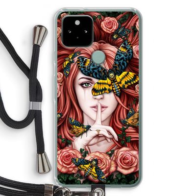 Lady Moth: Pixel 5 Transparant Hoesje met koord