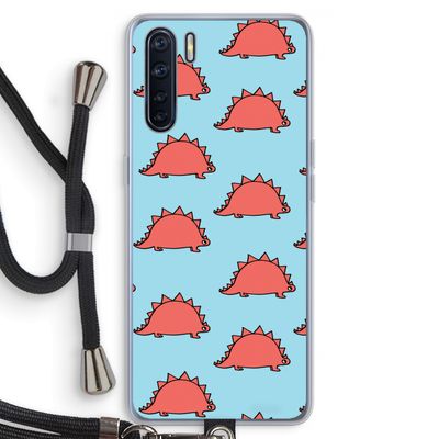 Dinosawrr: Oppo A91 Transparant Hoesje met koord