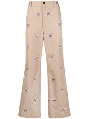 Junya Watanabe MAN x Roy Lichtenstein pantalon chino en coton - Tons neutres