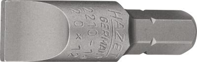 HAZET Bit 2210-14 · 5/16 inch (8 mm) zeskant massief · Sleufprofiel · SW 2 x 12 mm