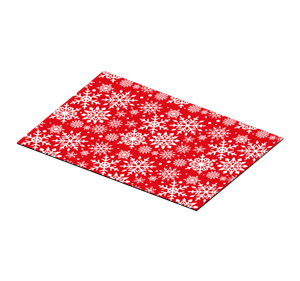 Placemat kerst Rode sneeuwvlokken