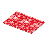 Placemat kerst Rode sneeuwvlokken