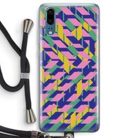 Skew Blush 1: Huawei P20 Transparant Hoesje met koord