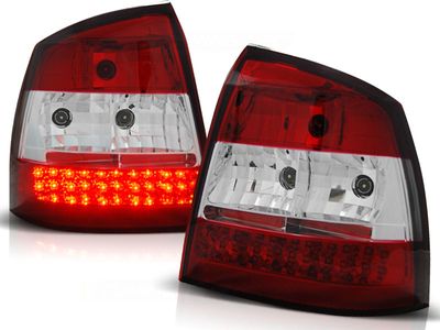 Tuning-Tec Achterlichten OPEL ASTRA G 09 97-02 04 ROOD HELDER LED
