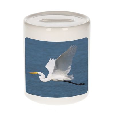 Dieren foto spaarpot grote zilverreiger 9 cm - vogels spaarpotten jongens en meisjes Dieren foto spaarpot grote zilverreiger 9 cm - vogels spaarpotten jongens en meisjes