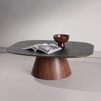 Nohr Deens Ovale Salontafel 'Mikeisha' MDF, 120 x 92cm, kleur Groen/Mokka