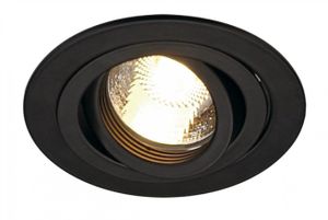 NEW TRIA GU10 Round zwart 1xGU10 bladveer